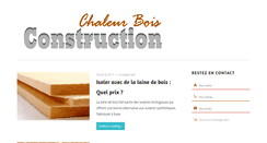 Desktop Screenshot of chaleurboisconstruction.com